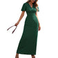 👗 LIMITED-TIME 50% OFF! ✨ Women's V-Neck Polka Dot Maxi Dress – Flutter Sleeves, Form-Fitting, Breathable 🎀