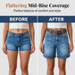 👖 2026 Sale — Over 86,000 Sold!🔥 Women's Mid-Rise Bermuda Denim Shorts – Stretchy Comfort 💫