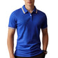 🎉 2026 Sale — Over 36,000 Sold! 👔 Men Fashion Contrast Lapel Quick Drying Short Sleeve T-Shirt – Sharp & Breathable 🌊