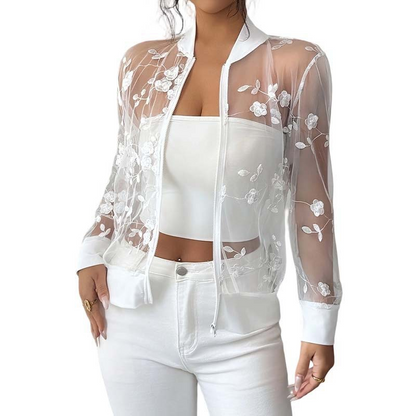 🎉 LIMITED TIME 50% OFF! 👗 Women's Summer Floral Sheer Mesh Jacket – 37K+ Sold! Breathable Mesh & Elegant Embroidery 🌸