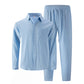 📢📢50% OFF !! ⏰Men's Linen Long Sleeve Shirt & Long Pants 2-Piece Set