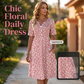 🎉 LIMITED TIME 50% OFF! 🔥Women's Casual V-Neck Print Dress with Pockets