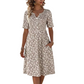 🎉 LIMITED TIME 50% OFF! 🔥Women's Casual V-Neck Print Dress with Pockets