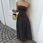 Women Off-Shoulder Polka Dot A-Line Evening Dress