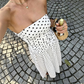 Women Off-Shoulder Polka Dot A-Line Evening Dress