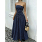 Women Off-Shoulder Polka Dot A-Line Evening Dress