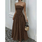 Women Off-Shoulder Polka Dot A-Line Evening Dress