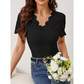 🎉 LIMITED TIME 50% OFF! 👚 Lace V-Neck Slim Top – Desk-to-Dinner Polish ✨