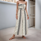 🎉 LIMITED TIME 50% OFF! 👗 Geometric Strapless Jumpsuit – Statuesque Wide-Leg Flow ✨