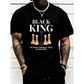 Men Plus Size Chess Slogan Print T-Shirt Casual Short Sleeve Tee