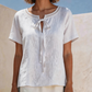 💖2026 Summer Sale 50% OFF💥Women's Elegant Lace Tie Neck Top