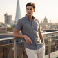 Men's Casual Short Sleeve Plaid Shirt