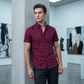 Men's Casual Short Sleeve Plaid Shirt