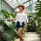 Women Casual Off Shoulder Sweet Bow Tie Front Summer Blouse