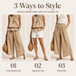 Women Summer Plaid Two Piece Set Ruffle Sleeveless Top and Wide Leg Pants