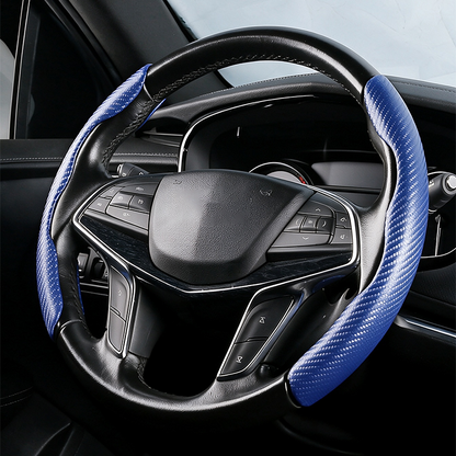 🚗 50% OFF NOW! 🏎️ Segmented Carbon Fiber Steering Wheel Cover – Premium carbon fiber, non-slip grip & universal fit – Upgrades interior style & driving comfort ✨