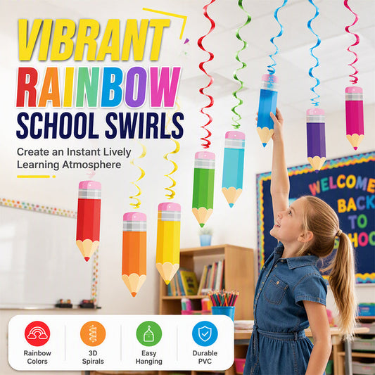 ✏️🔥 50% OFF! Colorful Pencil Hanging Swirl Party Decorations – School-Theme Backdrop, Teacher Appreciation & Classroom Celebration ✨