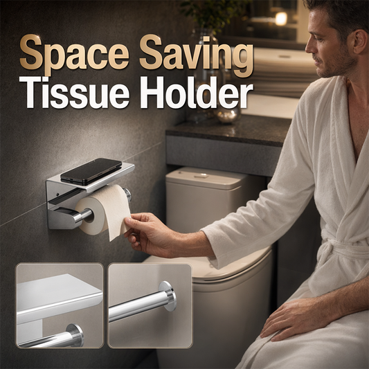 🧻🔥 50% OFF! Wall-Mounted Stainless Steel Toilet Paper Holder – Rust-Proof, Easy Install & Side Shelf for Phone or Essentials 🚽✨