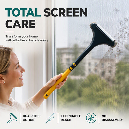 🧹LIMITED-TIME 50% OFF 💦 2-in-1 Window Screen Cleaning Brush — Dual-Use, Efficient, Easy-Grip