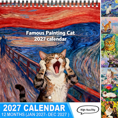 😻🔥 50% OFF! 2027 Funny Cat Meme Calendar – 12-Month Wall Calendar, Thick Paper, Large Daily Blocks, Perfect Gift for Cat Lovers ✨
