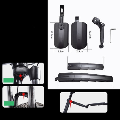 📢📢50% OFF !! ⏰Retractable & Adjustable Bicycle Mudguard Set