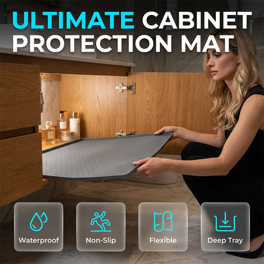 💧🔥 50% OFF! Multi-Functional Silicone Under Sink Mat – Leak-Proof, Easy-Clean, Protects Cabinets, Fits Most Sinks, Flexible & Durable ✨