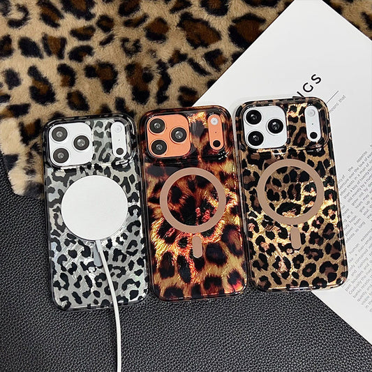 🐆🔥 50% OFF! Magnetic Leopard Print Phone Case – Strong Magnetic Closure, Slim Fit, Shockproof, Full Camera Protection, Stylish Wild Pattern for iPhone & Android ✨