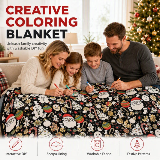 Family DIY Coloring Blanket for All Ages