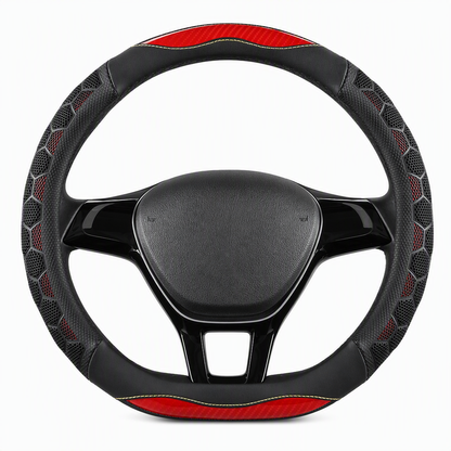 Universal Non Slip Car Steering Wheel Cover Sporty Soccer Honeycomb Texture Steering Wheel Protector