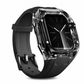 Integrated Smartwatch Band with Protective Case Color Blocking Translucent Sport Strap for 40mm 41mm 42mm 44mm 45mm 46mm 49mm
