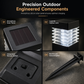 Solar Outdoor Garden Lights Waterproof Square Ground Plug Pathway Lawn Lights for Yard and Landscape Decoration