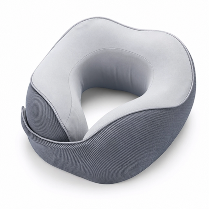 🛋️🔥 50% OFF! Memory Foam U-Shaped Travel Neck Pillow with Ice Silk Cover & Magnetic Buckle – Portable Ergonomic Neck Support, Cooling, Compressible for Airplane, Car, Train, Office Nap ✨