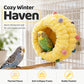 🐦🔥 50% OFF! Soft Comfortable Hanging Bird Bed – Plush Warm Nesting Pouch, Secure Hooks, Machine-Washable Fabric, Cozy Sleep Hut for Parrots, Budgies, Finches & Small Pets, Cage-Hanging Relaxing Shelter 🛏️