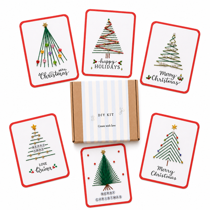 🎄 LIMITED-TIME 50% OFF ✨ DIY Christmas Greeting Card Making Kit — Pre-Drawn Stitching Paths 🧵