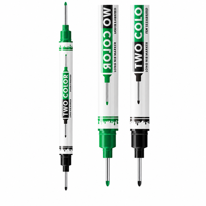 📢📢50% OFF !! ⏰10-Pack Dual Long Head Permanent Marker Pens Waterproof Oil-Based Deep Hole Scribing Markers for Woodworking