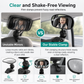 Wide Angle Convex Rearview Mirror with Suction Cup and Clip Mount Round 12.5cm Auxiliary Reversing Mirror for Electric Tricycle and Baby Observation